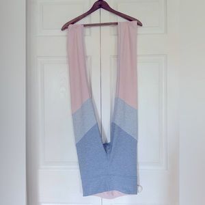 Tri-Color Compression Leggings w Waistband Pockets Sz S